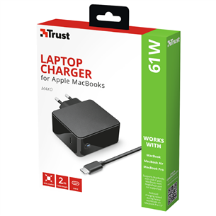 Sülearvuti vooluadapter Trust Maxo USB-C (61 W)