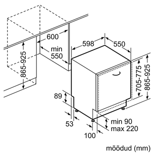 Built-in dishwasher Bosch (13 place settings)