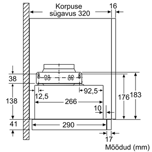 Built-in cooker hood Bosch / 404 m³/h