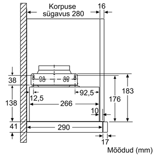 Integreeritav õhupuhasti Bosch (404 m³/h)