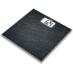 Beurer, up to 150 kg, black - Glass bathroom scale