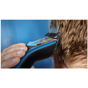Philips 5000 Series, 0.5-28 mm, blue/black - Hairclipper + beard comb