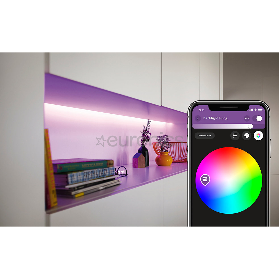 Nutikas valgusriba Philips Hue Lightstrip Plus (2 m) + adapter