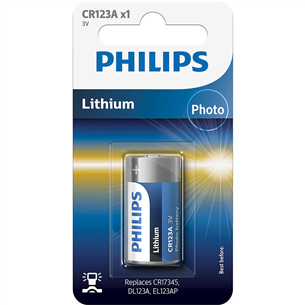 Philips, CR123A, 3 В - Батарейка для фотокамеры CR123A/01B