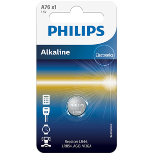 Patarei Philips A76 1.5 V Alkaline (LR44 / LR1154)