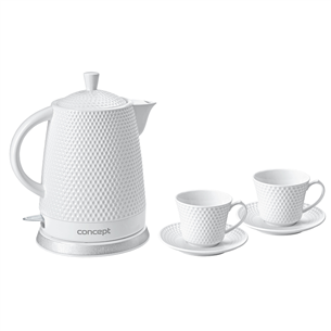 Concept, 1.5 L, white - Kettle + 2 cups