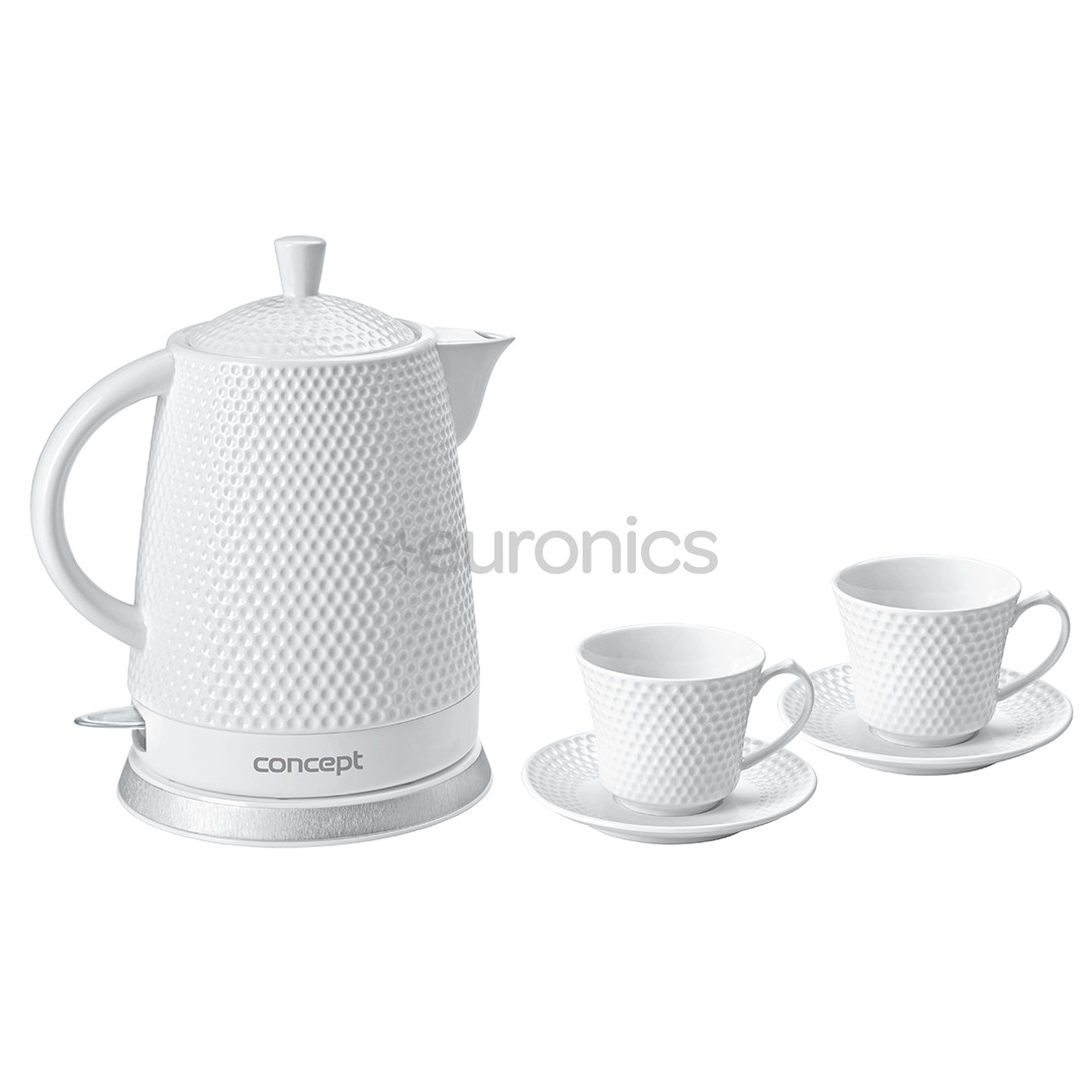 Concept, 1.5 L, white - Kettle + 2 cups