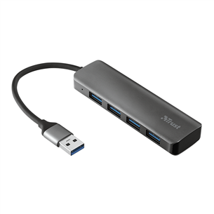 USB jagaja Trust Halyx Aluminium 4-Port 23327