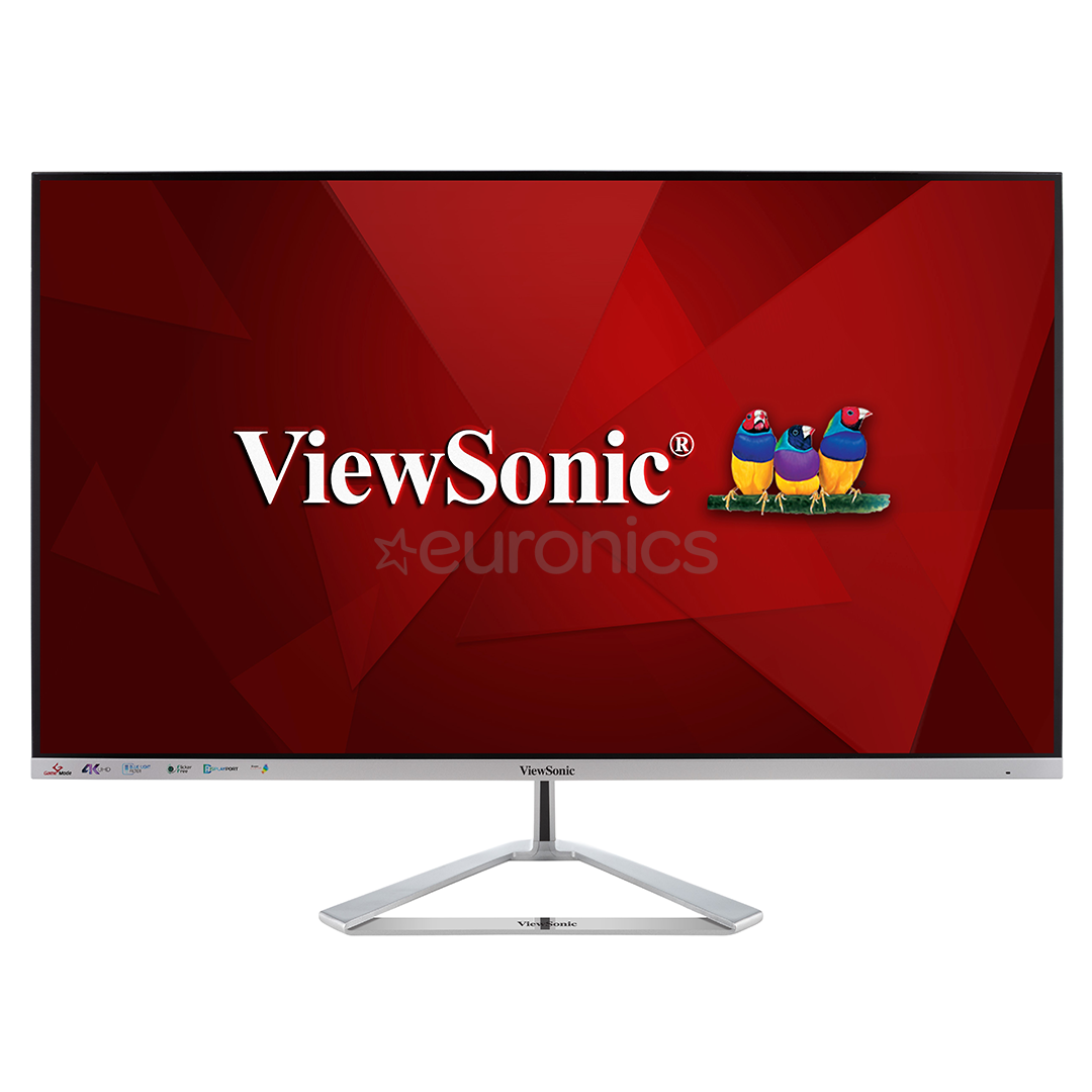ViewSonic VX3276-4K, 32'', 4K, UHD, LED VA, hõbedane -  Monitor