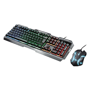 Trust GXT 845 Tural Gaming Combo, US, black - Desktop