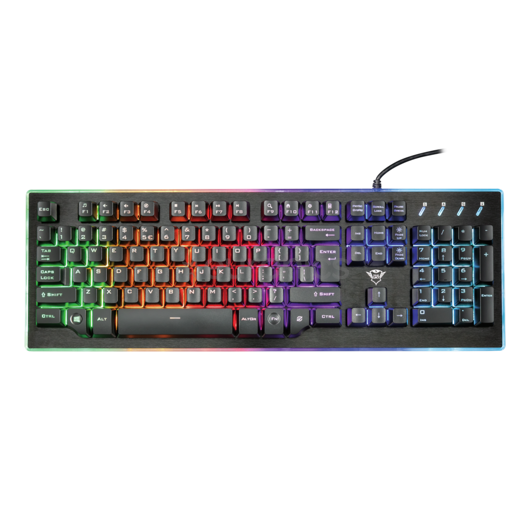 Trust GXT 860 Thura Semi-mechanical Gaming, US, must - Klaviatuur