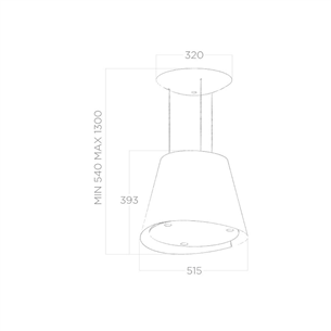 Elica Easy, 603 m³/h, inox - Island cooker hood