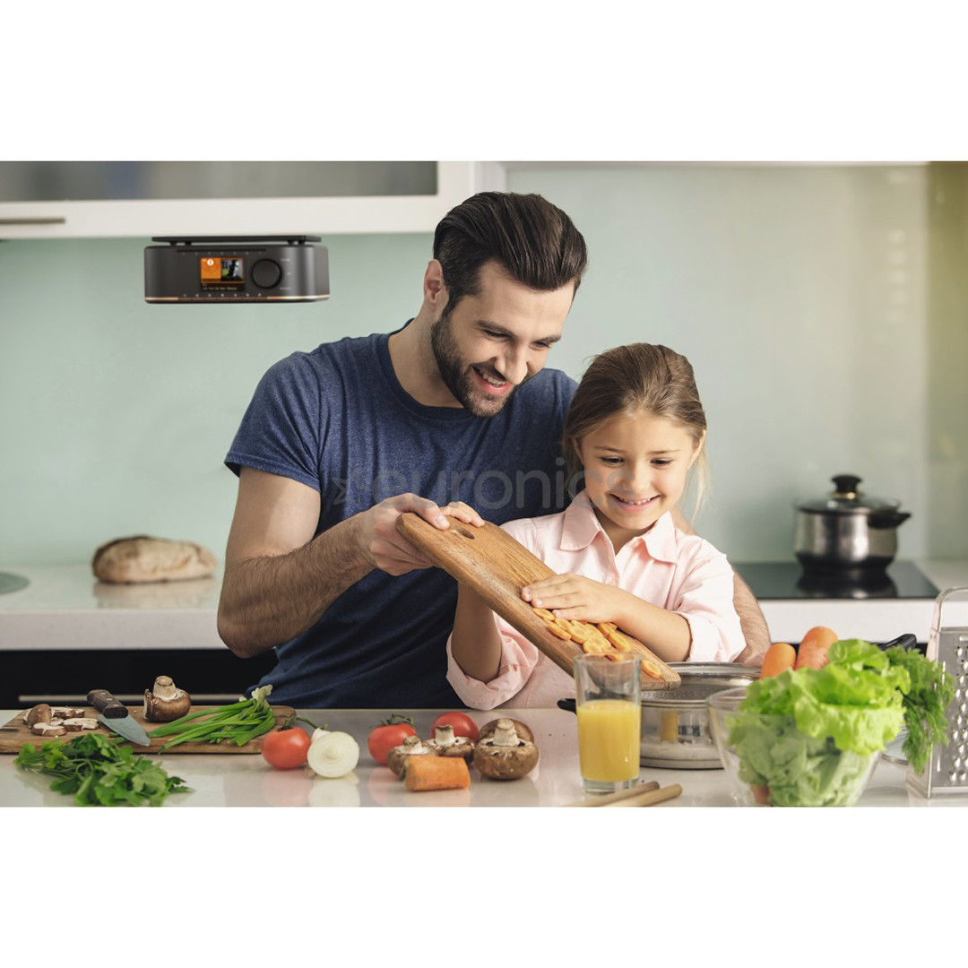Hama DR350, FM/DAB/DAB+, color screen, egg timer, mountable, black - Kitchen radio