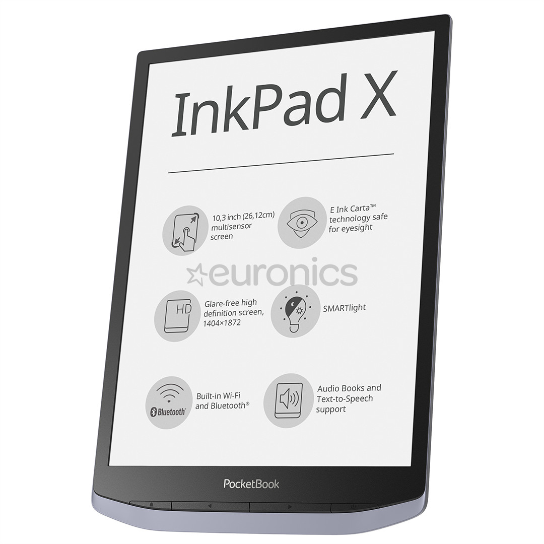 PocketBook InkPad X, 10,3", 32 GB, hall - E-luger