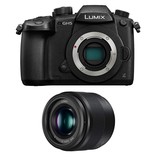 Camera Panasonic Lumix GH5 + lens Panasonic Lumix G 25mm f/1,7 ASPH