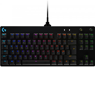 Logitech G Pro GX Blue Clicky, SWE, must - Mehaaniline klaviatuur