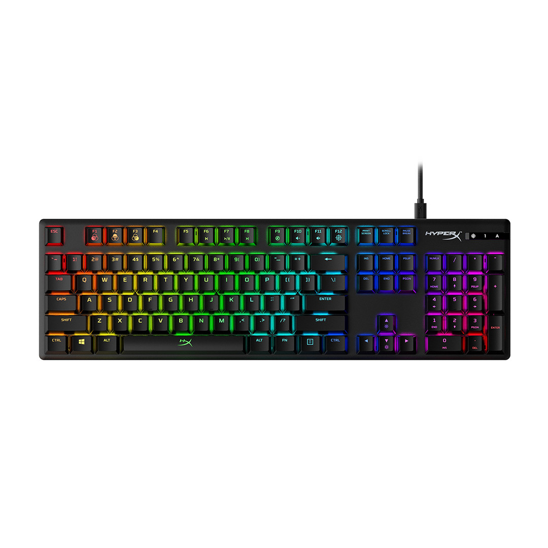 HyperX Alloy Origins HyperX Red Switch, SWE, must - Mehaaniline klaviatuur