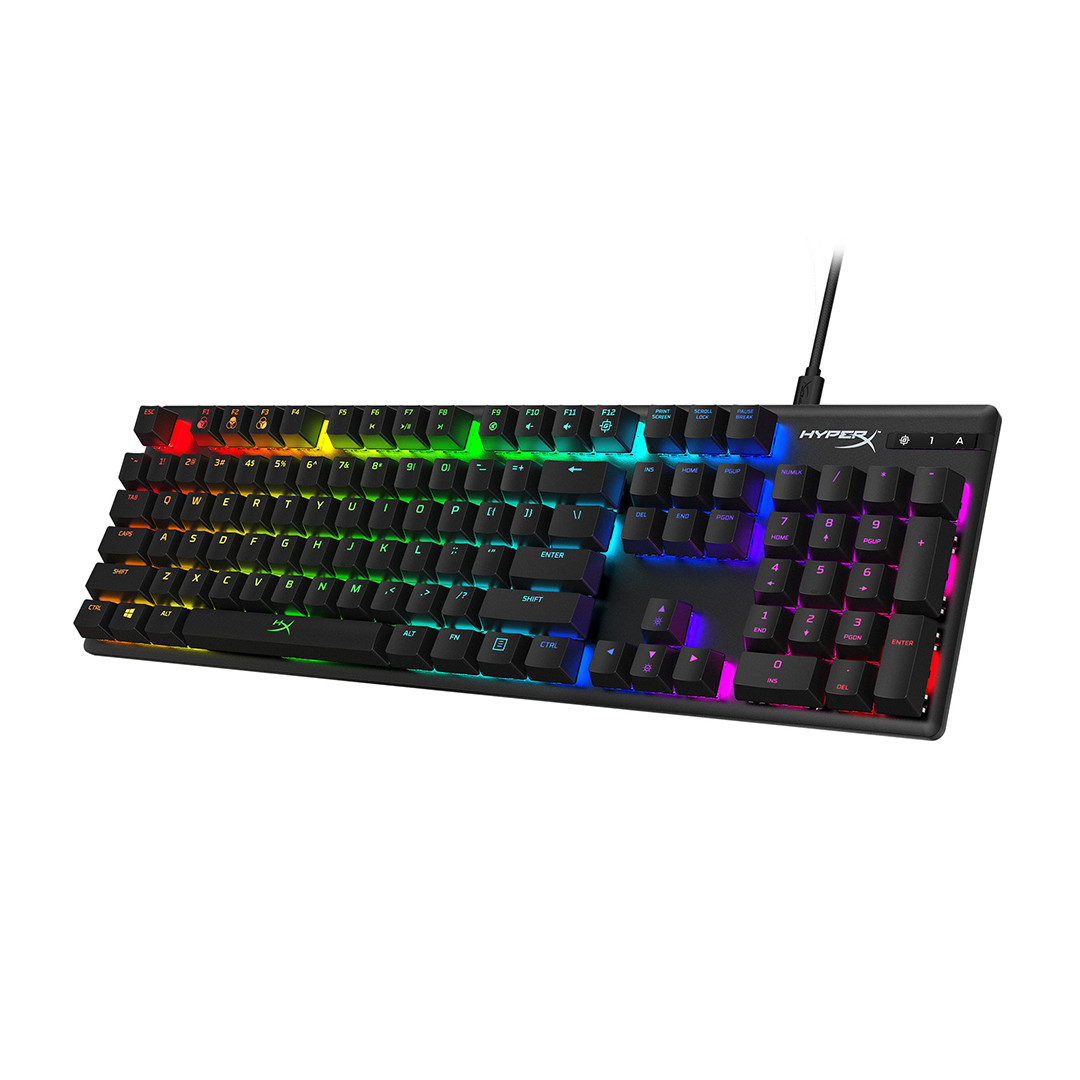 HyperX Alloy Origins HyperX Red Switch, SWE, must - Mehaaniline klaviatuur
