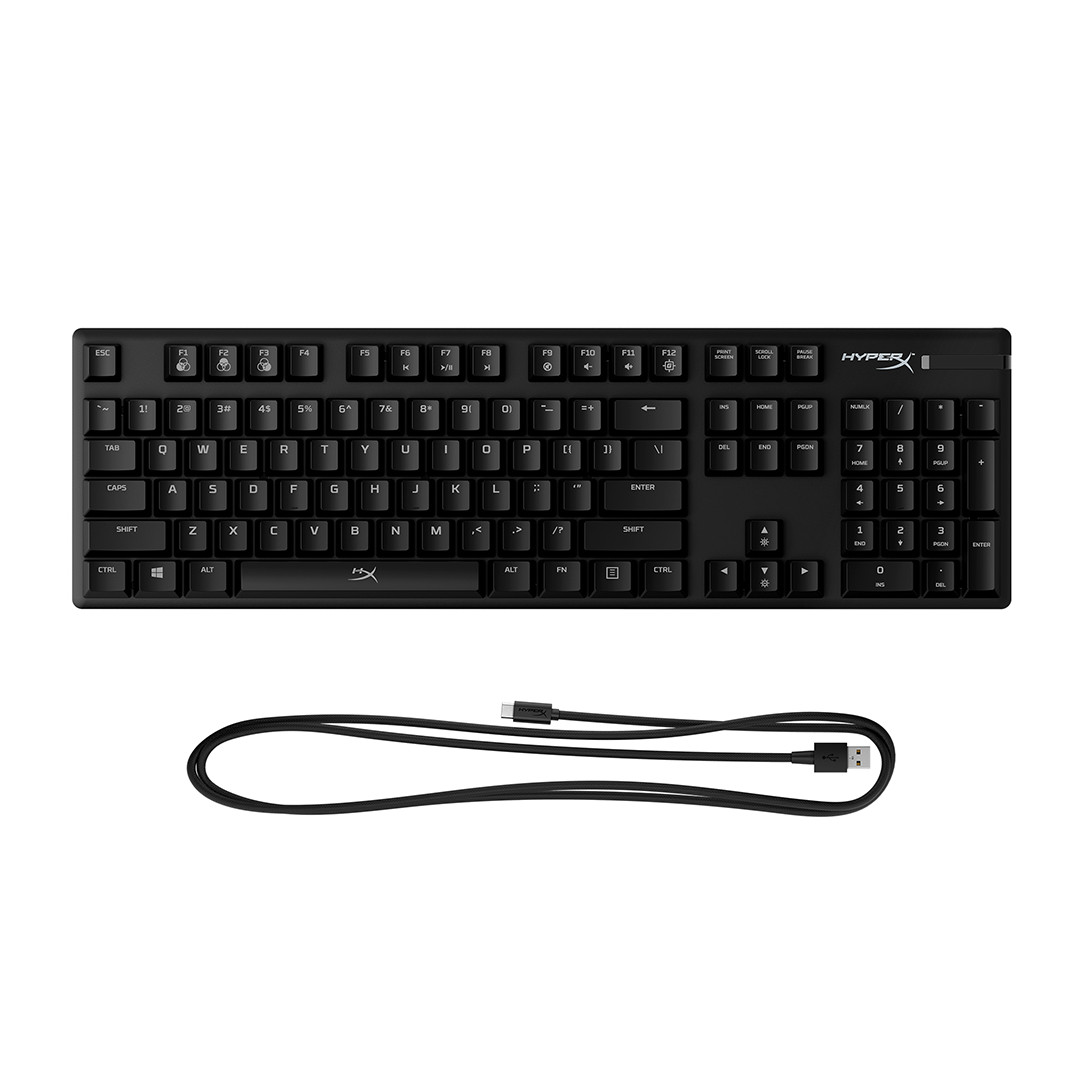 HyperX Alloy Origins HyperX Red Switch, SWE, must - Mehaaniline klaviatuur