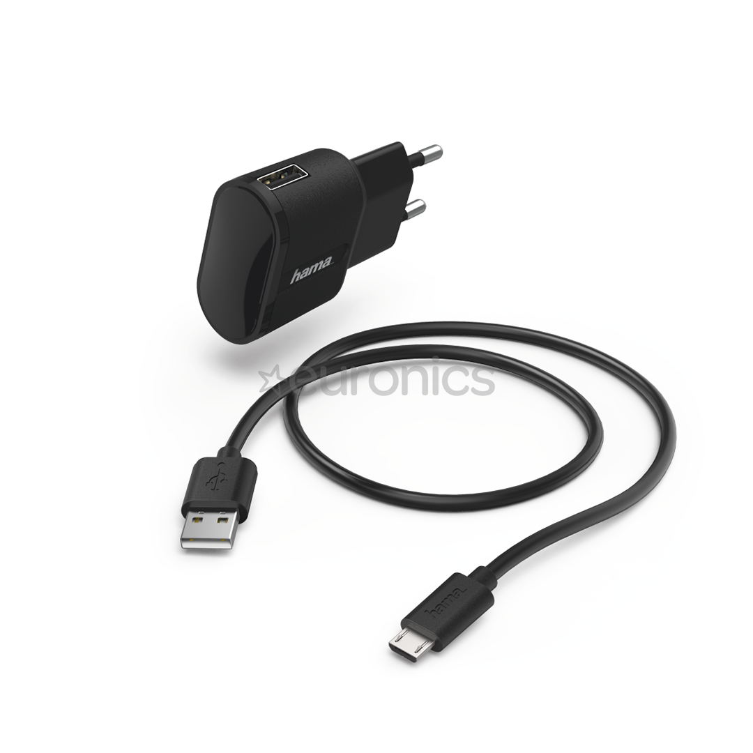 Toalaadija + juhe Micro USB Hama