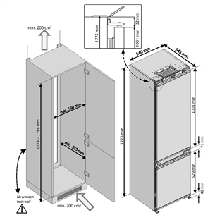 Integreeritav külmik Beko (178 cm.)