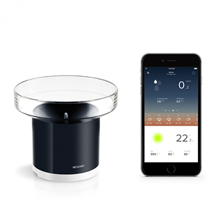 Netatmo Rain Gauge, must - Vihmaandur