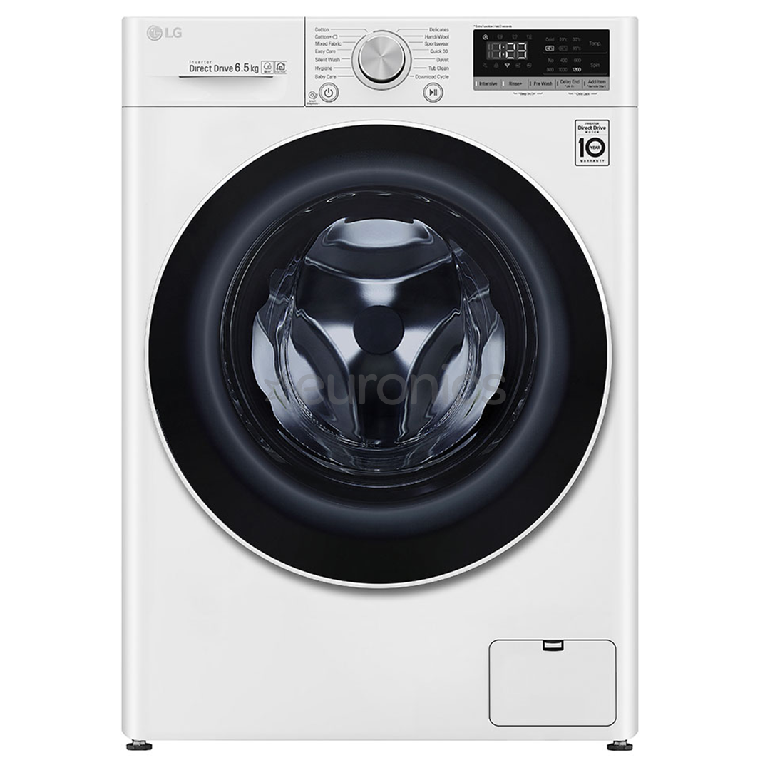 LG, 6,5 kg, sügavus 45 cm, 1200 p/m - Eestlaetav pesumasin