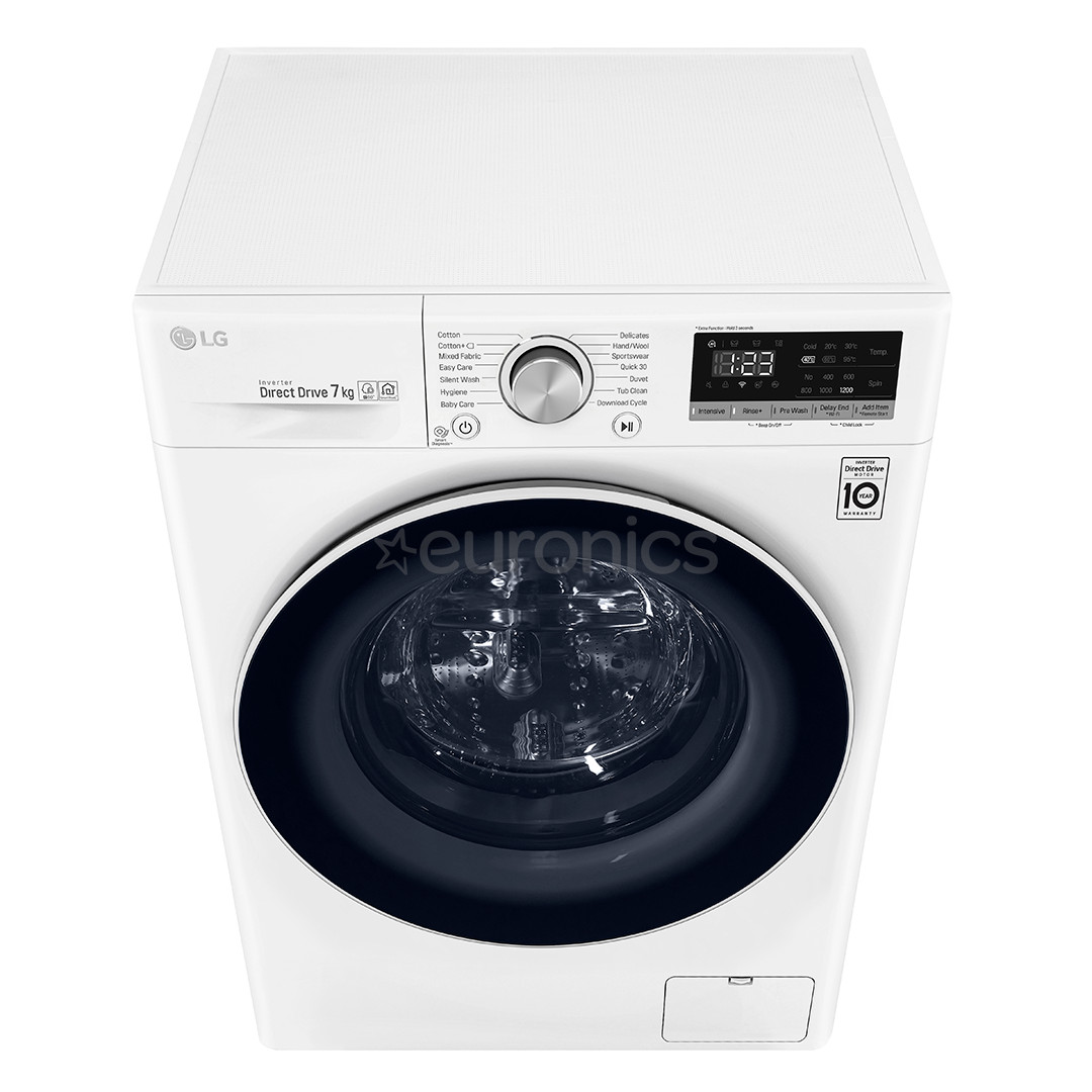 LG 7 kg, sügavus 45 cm, 1200 p/m - Eestlaetav pesumasin