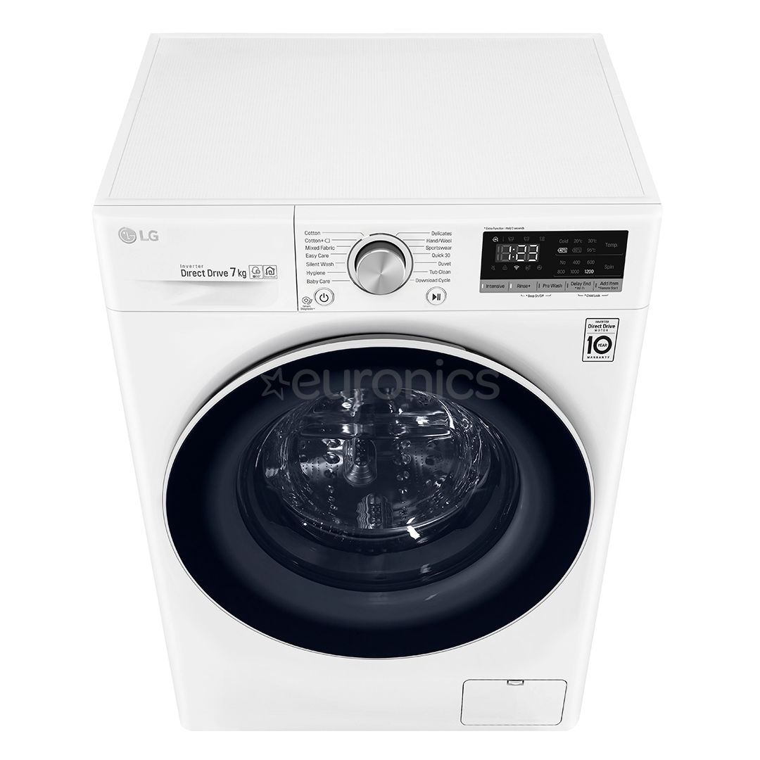 LG 7 kg, sügavus 45 cm, 1200 p/m - Eestlaetav pesumasin