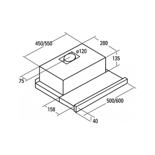 Cooker hood Cata (340 m³/h)