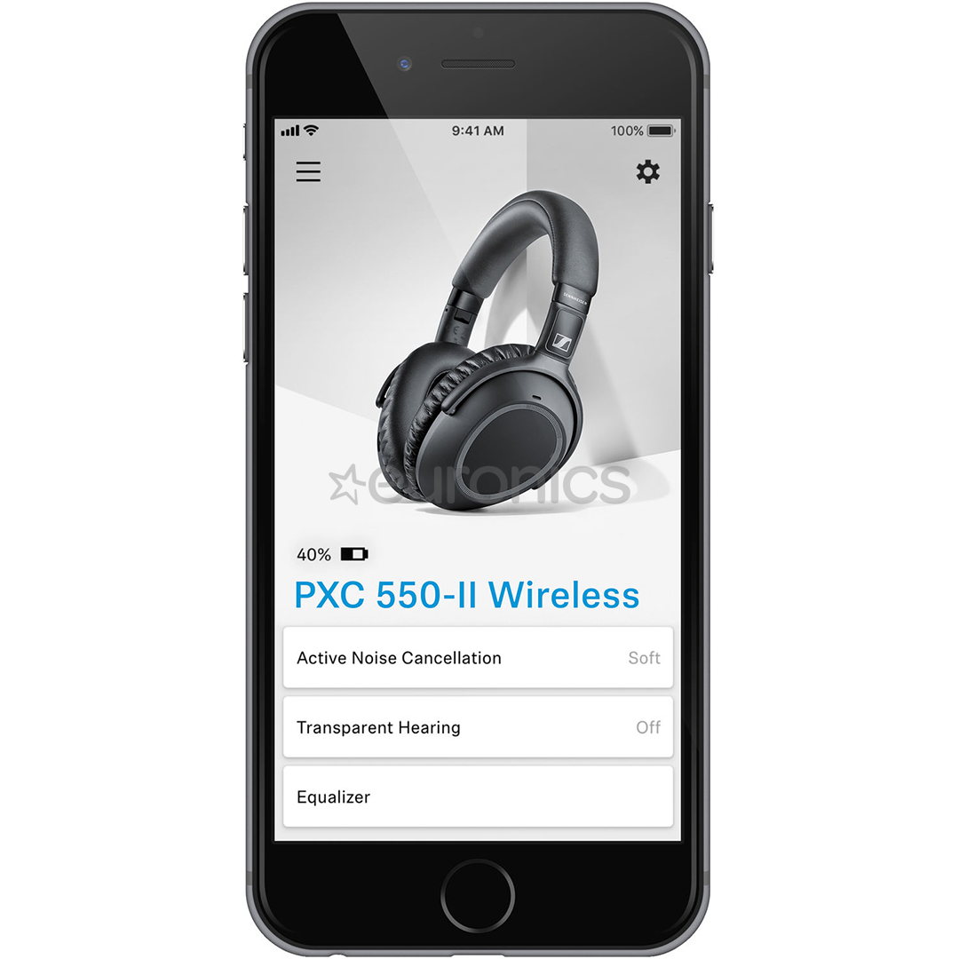 Sennheiser PXC550 II, must - Juhtmevabad üle kõrva kõrvaklapid