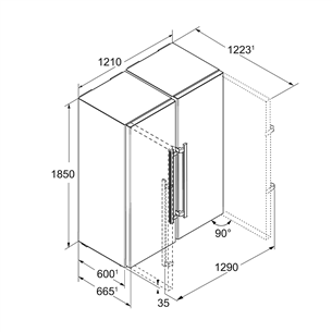 SBS Refrigerator Liebherr