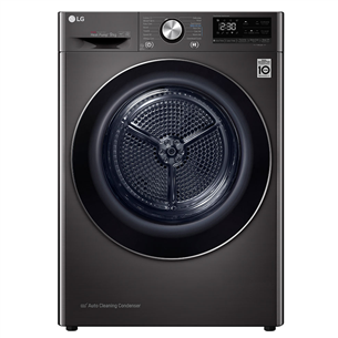 LG, 9 kg, depth 61.5 cm, dark grey - Clothes Dryer