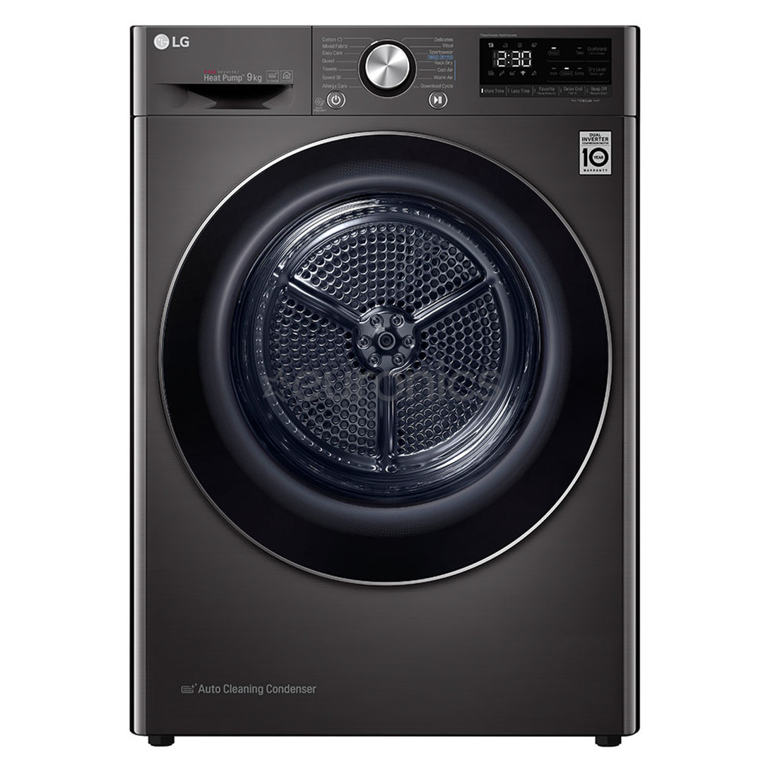 LG, 9 kg, sügavus 61,5 cm, tumehall - Pesukuivati