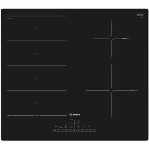 Bosch Serie 6, width 59.2 cm, frameless, black - Built-in Induction Hob PXE611FC5Z