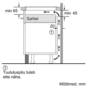 Bosch seeria 6, laius 59,2 cm, raamita, must - Integreeritav induktsioonpliidiplaat