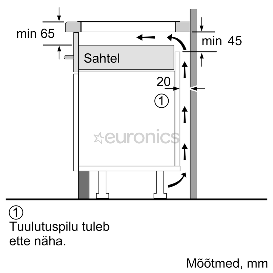 Bosch seeria 6, laius 59,2 cm, raamita, must - Integreeritav induktsioonpliidiplaat