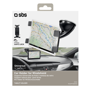 SBS Tab Wind Holder, must - Tahvelarvuti hoidja autosse