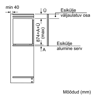 Built-in cooler Bosch (88 cm)