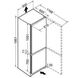 Refrigerator Liebherr (186cm)