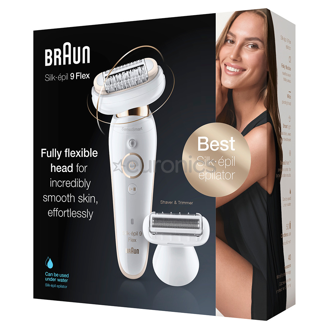 Braun Silk-epil 9 Flex, белый/медный - Эпилятор