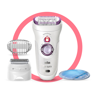 Braun Silk-epil 9 SensoSmart, белый/фиолетовый - Эпилятор