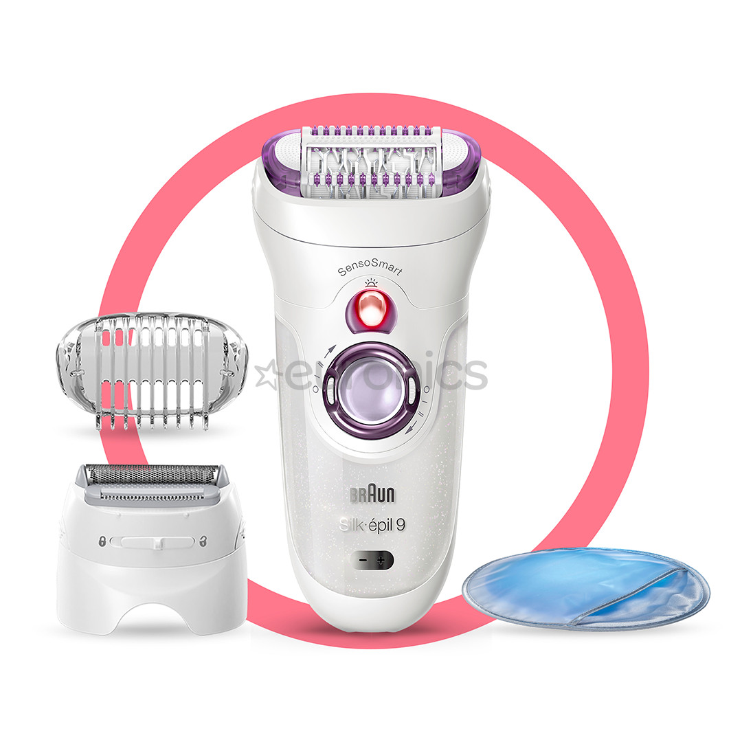 Braun Silk-epil 9 SensoSmart, white/purple - Epilator