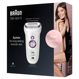 Braun Silk-epil 9 SensoSmart, белый/фиолетовый - Эпилятор SES9700