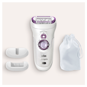 Braun Silk-epil 9 SensoSmart, белый/фиолетовый - Эпилятор