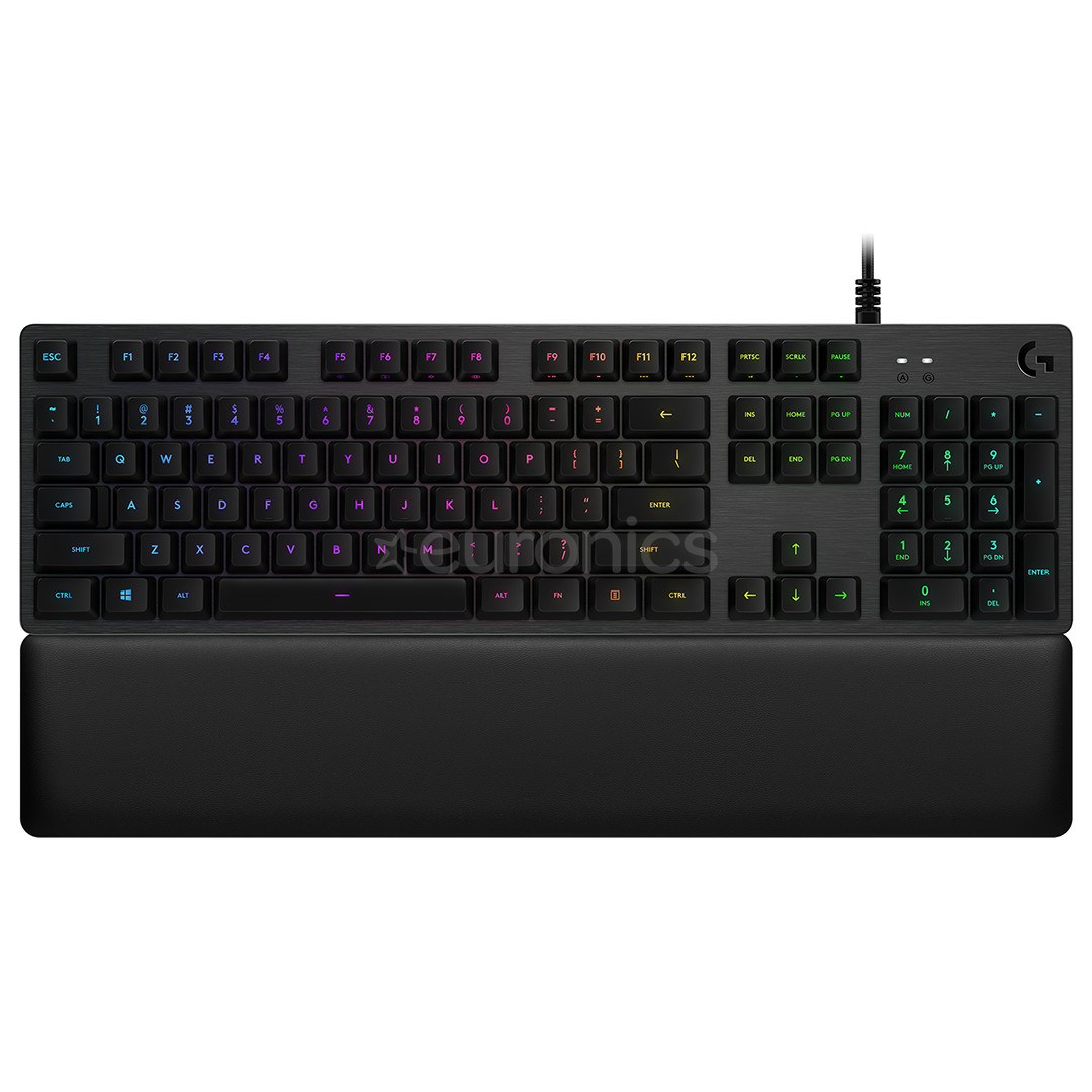 Logitech G513 Carbon, GX Red, RUS, must - Mehaaniline klaviatuur