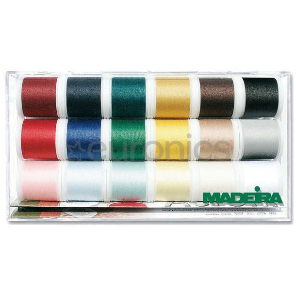 Õmblusniidid Madeira 18 tk.