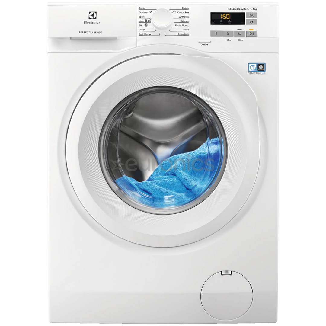 Electrolux 8 kg, sügavus 54,7 cm, 1200 p/m - Eestlaetav pesumasin