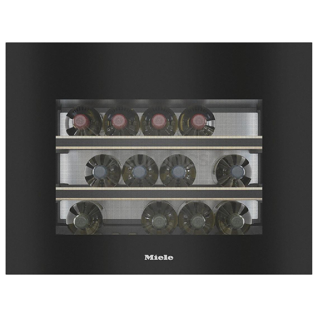 Miele, 18 бутылок, высота 46 см, черный - Интегрируемый винный шкаф