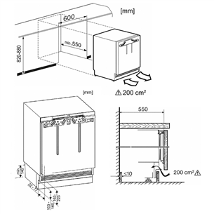 Miele, 95 L, height 82 cm - Built-in Freezer